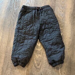 Zara Quilted Black Jogger Puffer Pants